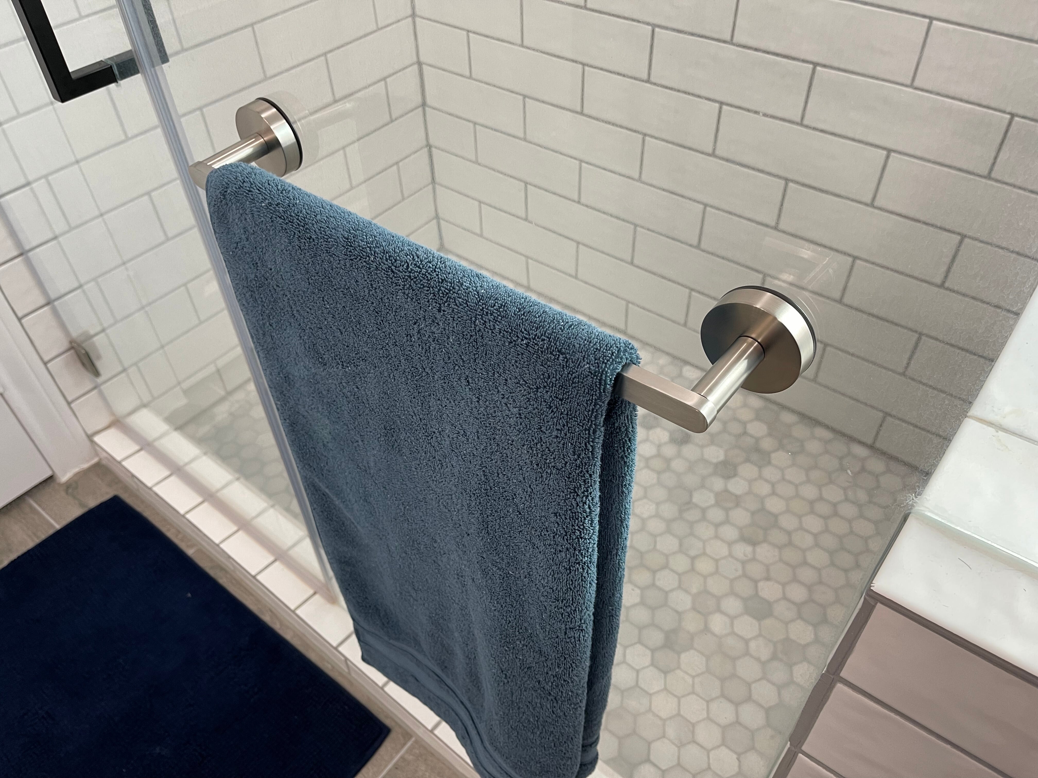 Suction cup towel bar brushed nickel sale