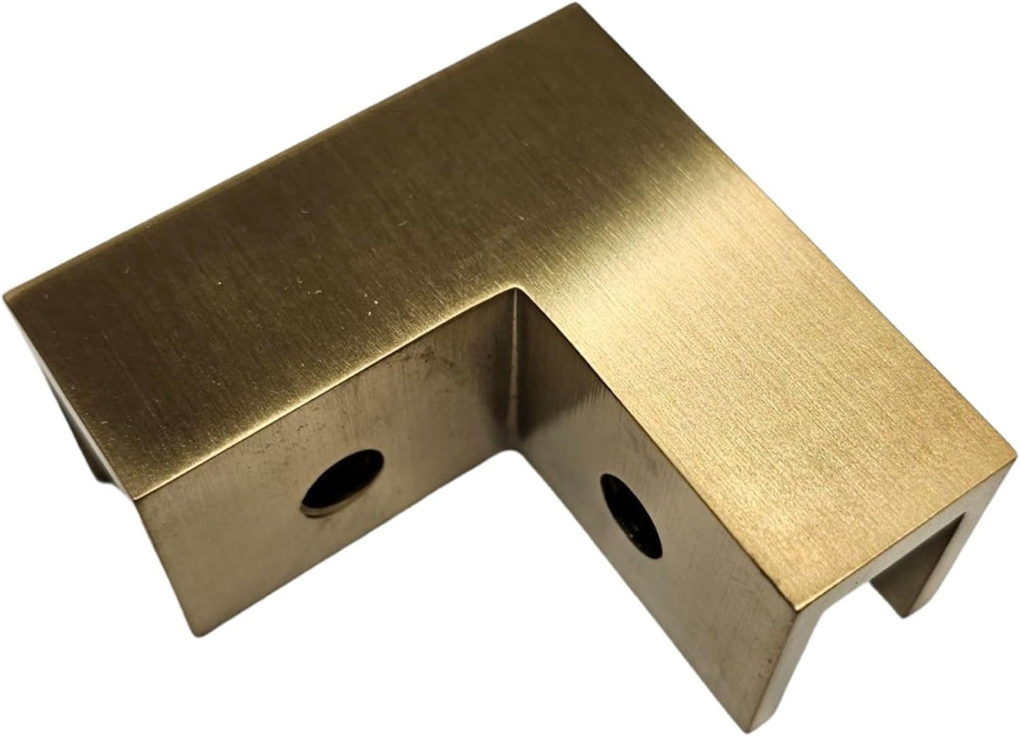 90 Degree Sleeve Over Shower Glass Clamp - Durable and Sturdy - Satin Gold (Satin Gold)